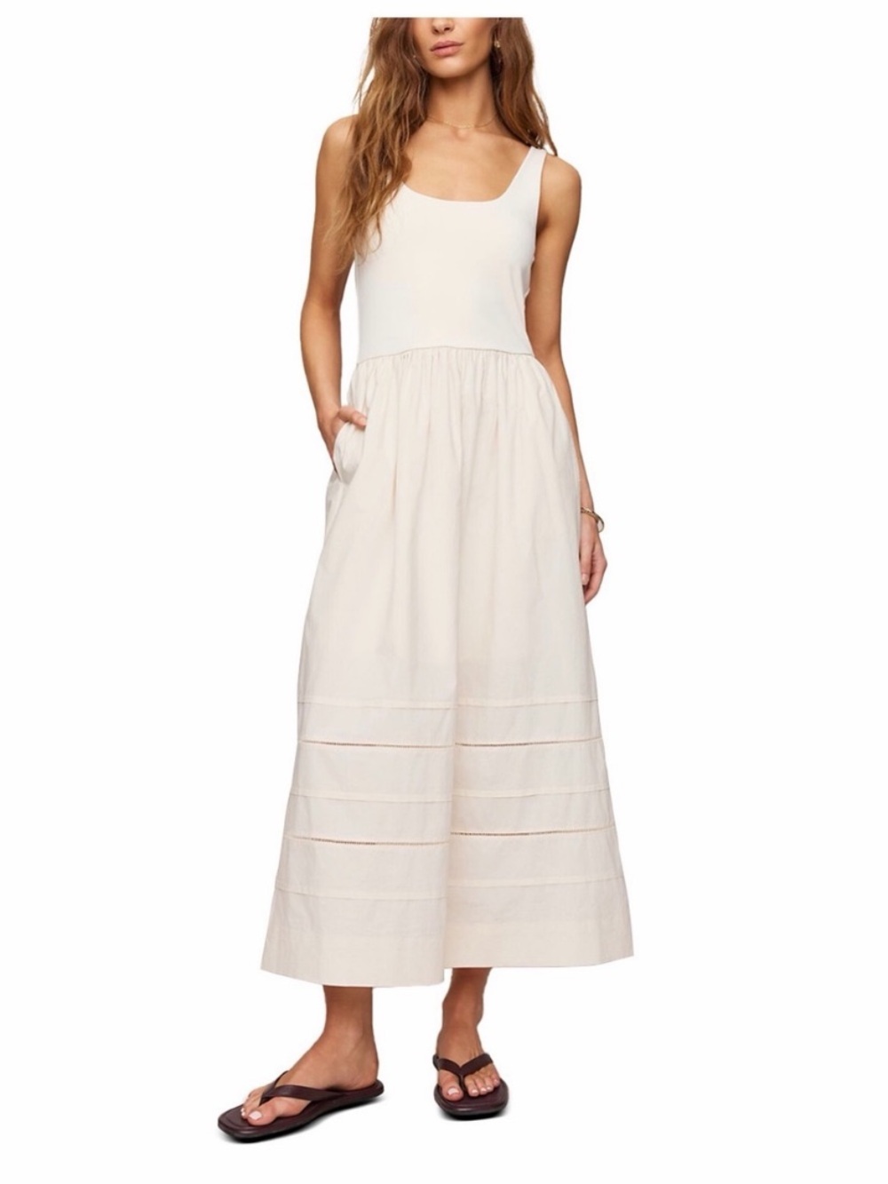 NWT Z Supply Johanna Scoop Neck Cloud Midi Dress